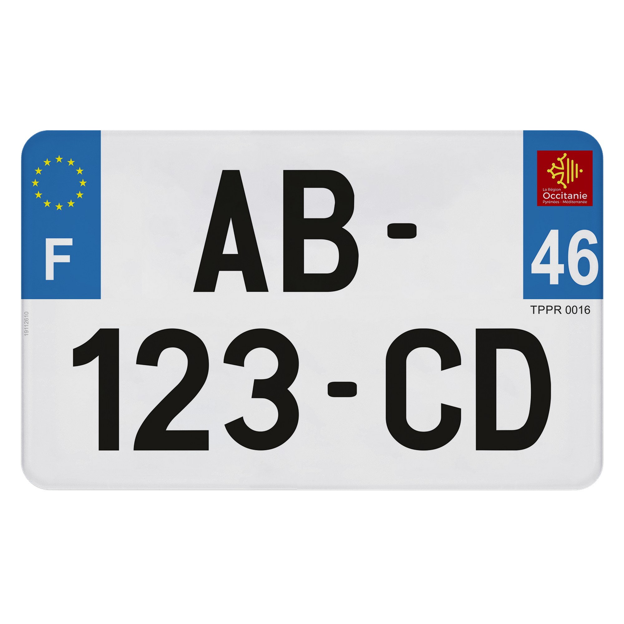 Plaque d'immatriculation Lot (46) pour MOTO en 210x130