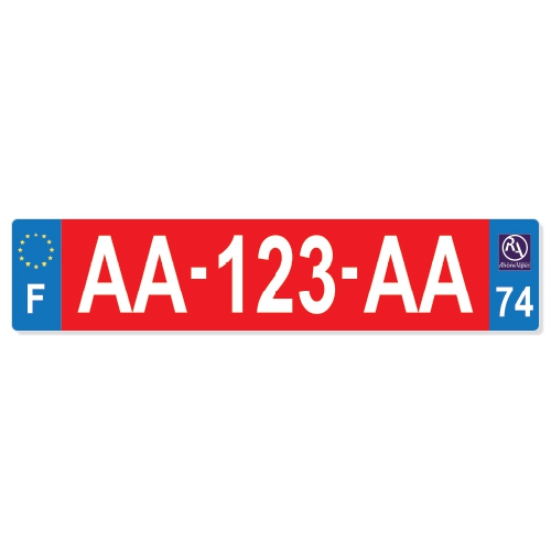 F France - Identifiant Européen Rouge | Autocollant plaque immatriculation