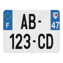 LOT ET GARONNE X10 WACOX BANDE PLAQUE IMMATRICULATION PPI BLANCHE 210X130 SIV DEPT 47 LOT ET GARONNE X10 WACOX BANDE PLAQUE IMMATRICULATION PPI BLANCHE 210X130 SIV DEPT 47
