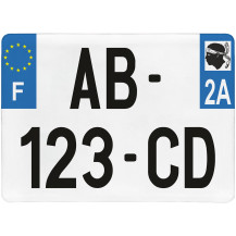 Autocollant Plaque Immatriculation Corse 2A Corsica - Lot De 2 Stickers - Extérieur/intérieur - 7