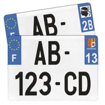 Plaques immatriculation plexiglass voiture 4x4 département Languedoc Roussillon 