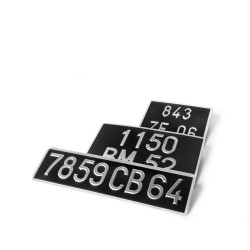 Plaques Minéralogiques en Aluminium Collection noires ( ancien n° )