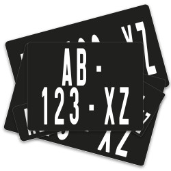 Plaques Minéralogiques en Plexiglass Collection noires ( nouveau n° )