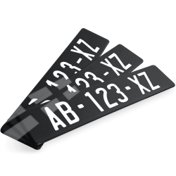 Plaque Immatriculation Auto Collection Noire Plexiglass