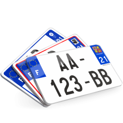 Plaques Immatriculation Moto LUXE en Plexi