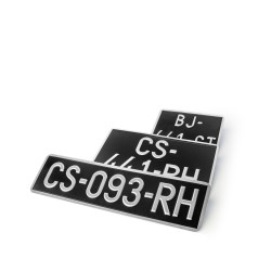 Plaques Minéralogiques en Aluminium Collection noires ( nouveau n° )