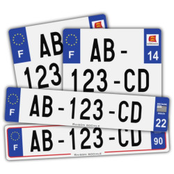 Plaques Immatriculation Voiture en Plexiglass