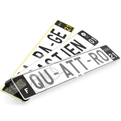 Plaque Immatriculation Côté Noire Personnalisée