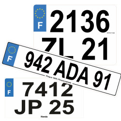 Plaques Minéralogiques LUXE en Plexiglass ( ancien n° )