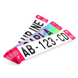 Plaque Immatriculation Rose