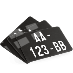 Plaque Immatriculation Moto Collection Noire Plexiglass