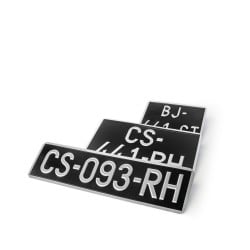 Plaque Immatriculation Moto Collection Noire Aluminium