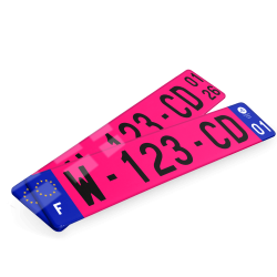 Plaque Immatriculation Rose