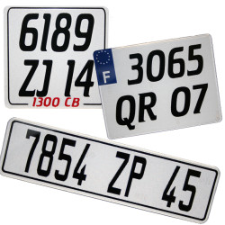 Plaques Minéralogiques LUXE en Plexi ( ancien n° )