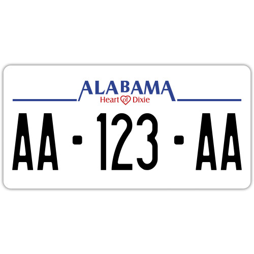plaque immatriculation américaine  alabama adb372 first to the moon 16X31 neuf 