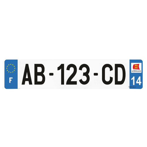 Autocollant Plaque Immatriculation 29 Bretagne - Sticker Noir Arrondi + F Europe - Lot De 4 - Résistant Aux Intempéries
