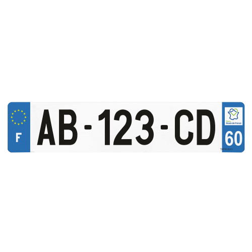 2 Blason plaque d'immatriculation auto60 Compiègne Armoiries60200 