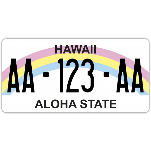 PLAQUE AUTO USA HAWAII 30x15 cm ref.30X15UHAWAII