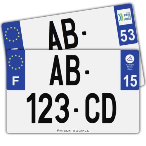 Plaque Immatriculation Cyclo 21x13 cm (100 Homologuée)