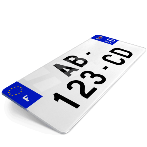 Lot De 4 Autocollants Plaque Immatriculation - Croix De Savoie Version BIS, Noir Et Couleur - 45x100 Mm - 13