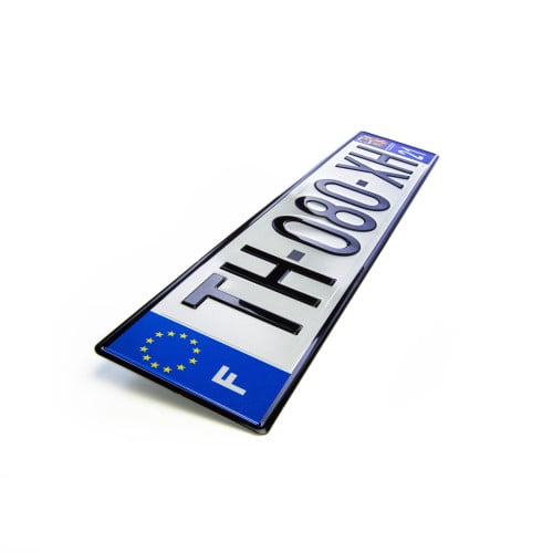 Plaque Immatriculation Aluminium Auto SIV 52x11 cm ref.A52x11H009