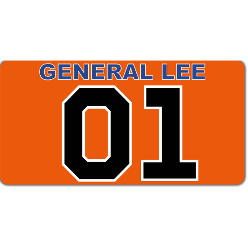 Plaque décorative General Lee 01 30x15 cm - ref.30X15-F-GENERAL_LEE