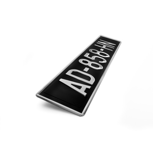 Pack 2 Plaques Immatriculation Auto Homologuées 52x11 SIV - Plexiglass 3mm PMMA Fabrication Française