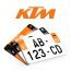 Plaques Moto KTM