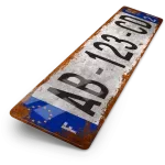 Plaque effet vintage personnalisée