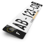 Plaque immatriculation voiture côtés noirs personnalisée