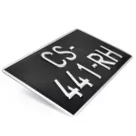 Plaque immatriculation collection moto aluminium