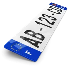 Plaque immatriculation voiture