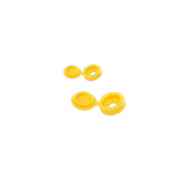 Paire de cache rivets jaunes