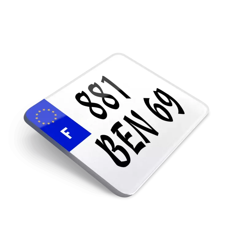 Plaque Immatriculation Moto Plexi 21x13cm - Homologuée Et Résistante | UV Et Chocs