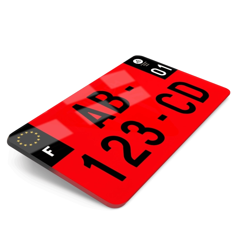 Plaque Moto Triumph Fond Rouge Côtés Noir - 21x13 cm Plaque Moto Triumph Fond Rouge Côtés Noir - 21x13 cm