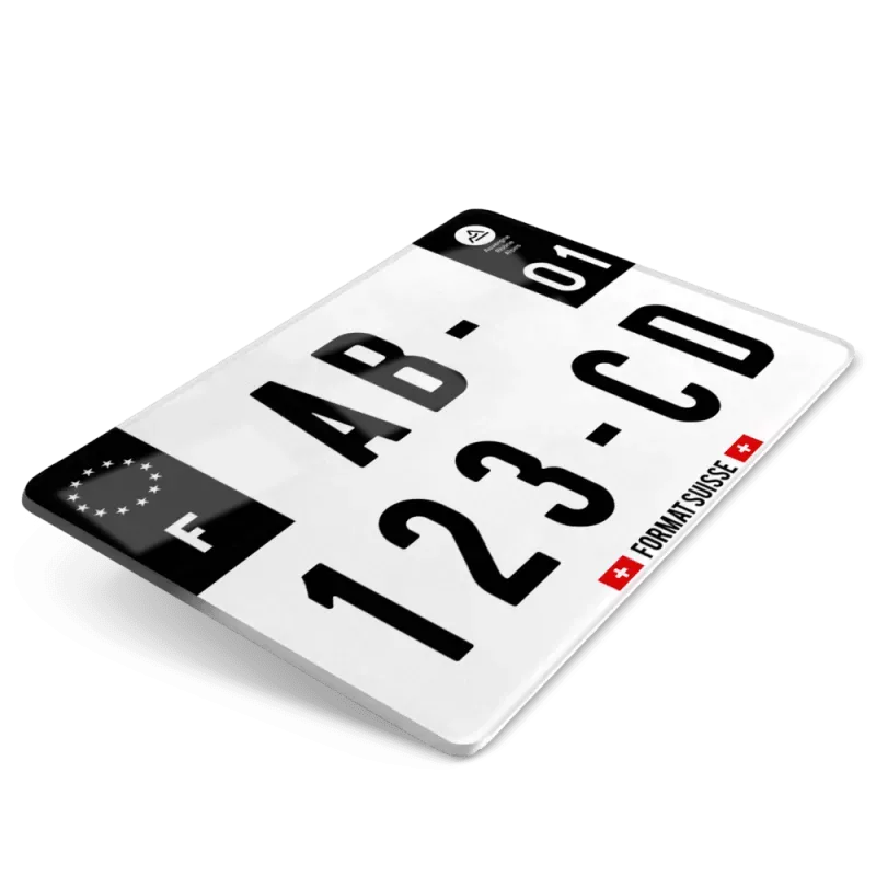 Plaque Moto 18x14 cm Suisse (100% personnalisée)