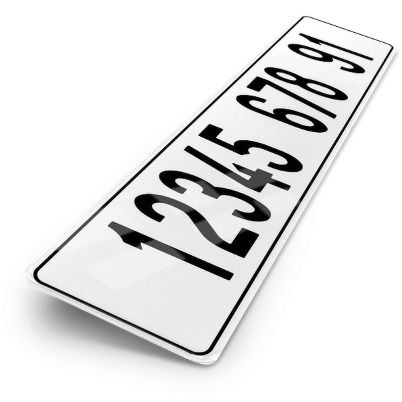 Plaque Auto 52x11 cm - PAYS Algérie blanc Plaque Auto 52x11 cm - PAYS Algérie blanc