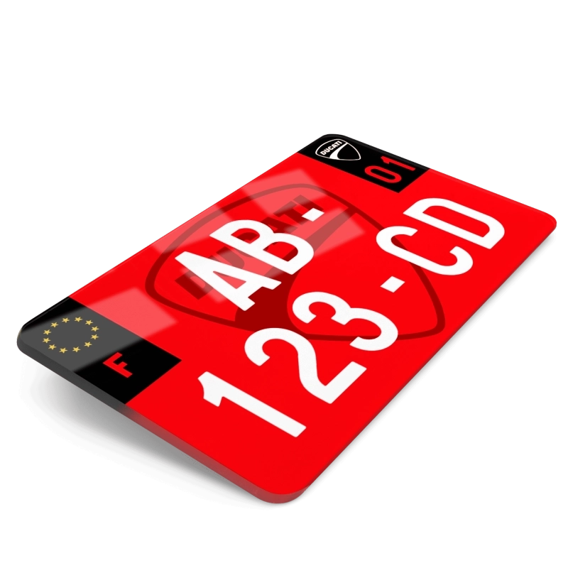 Plaque Moto Ducati Fond Rouge Logo - 21x13 cm Plaque Moto Ducati Fond Rouge Logo - 21x13 cm