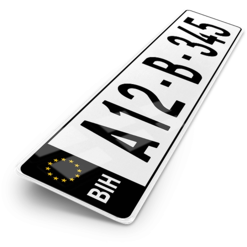 Plaque Auto 52x11 cm - PAYS Bosnie noir Plaque Auto 52x11 cm - PAYS Bosnie noir