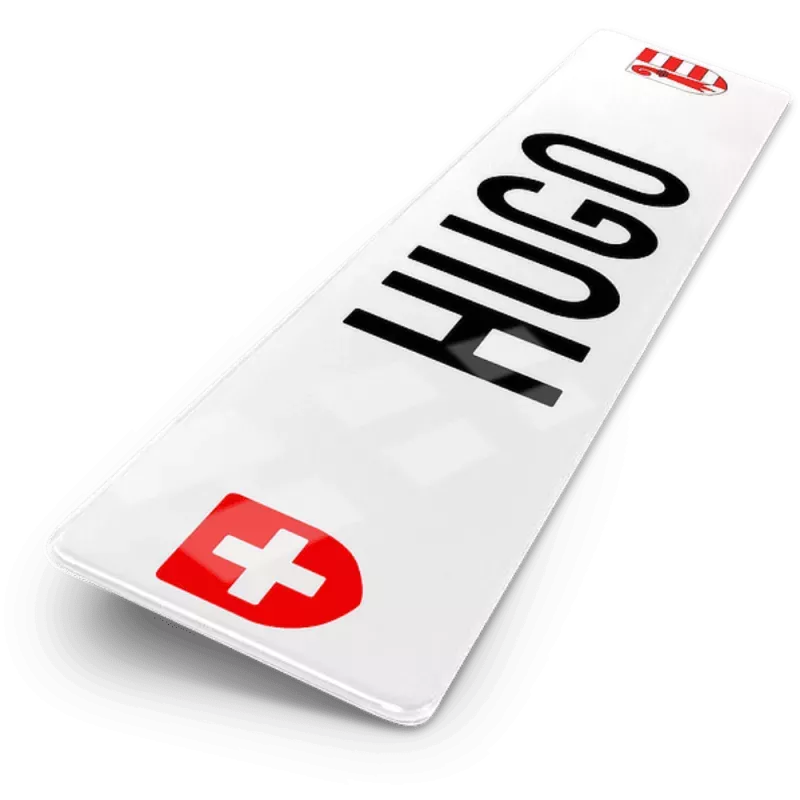 Plaque Immatriculation Suisse Prénom 50x11 cm