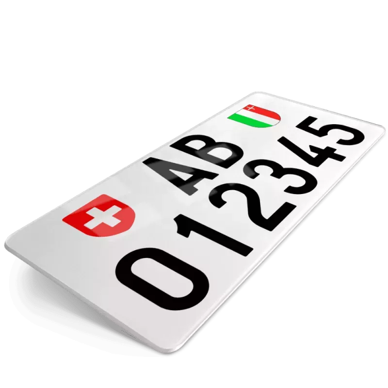 Plaque Immatriculation Auto Suisse Arrière 30x16 cm