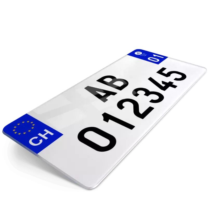 Plaque Immatriculation Auto Suisse 30x16 cm
