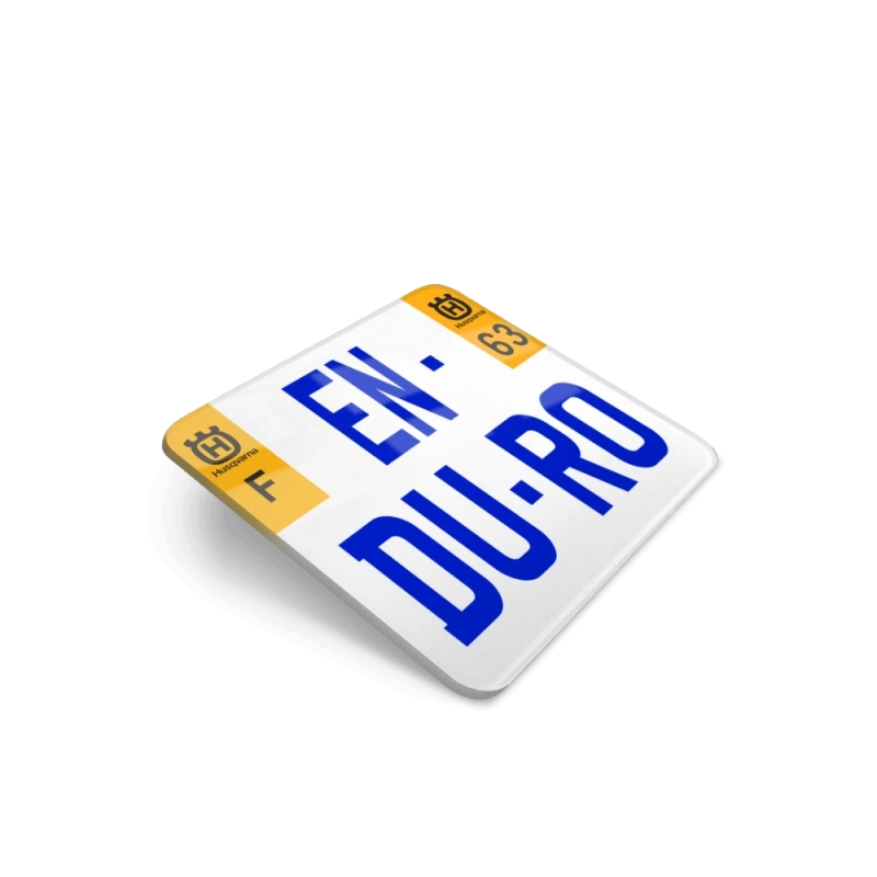 PLAQUE MOTO 8.5x8.5 cm (spécial enduro 100% Personnalisée)