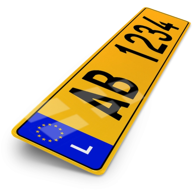 Plaque Auto 52x11 cm - PAYS Luxembourg 2 Plaque Auto 52x11 cm - PAYS Luxembourg 2