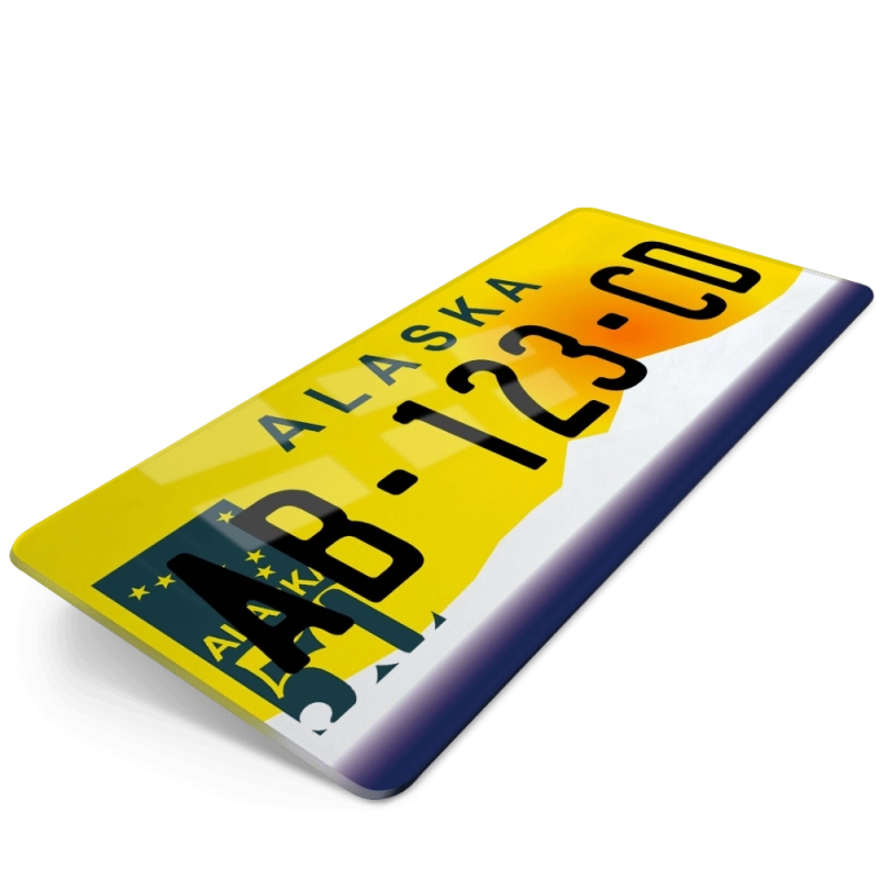 PLAQUE AUTO USA ALASKA 2 30x15 cm