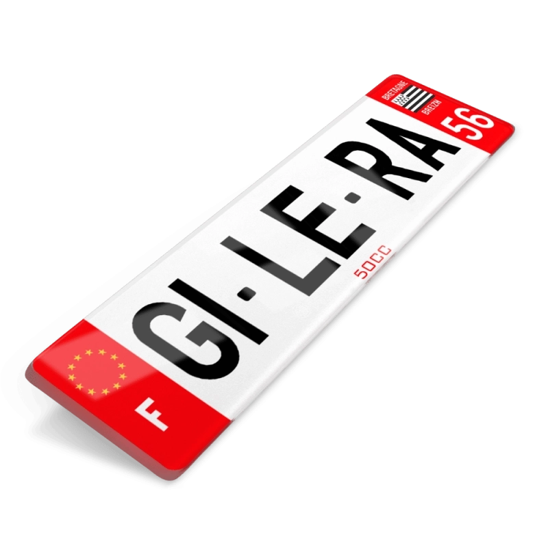 PLAQUE MOTO 20x5 cm (100% Personnalisée)