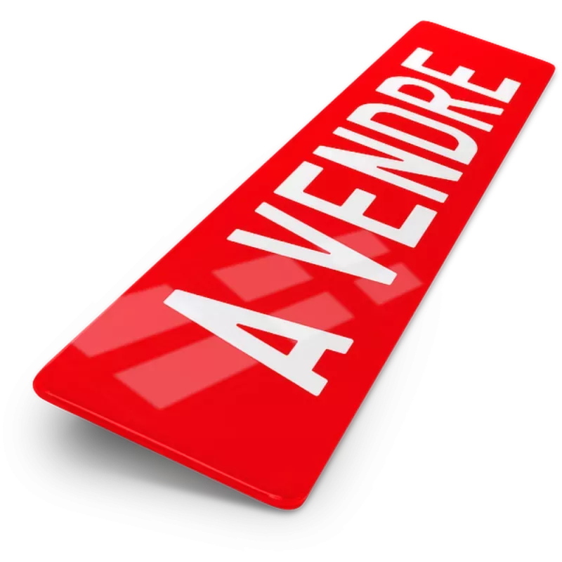 Plaque signalétique plexiglas "A vendre" personnalisée 52x11cm