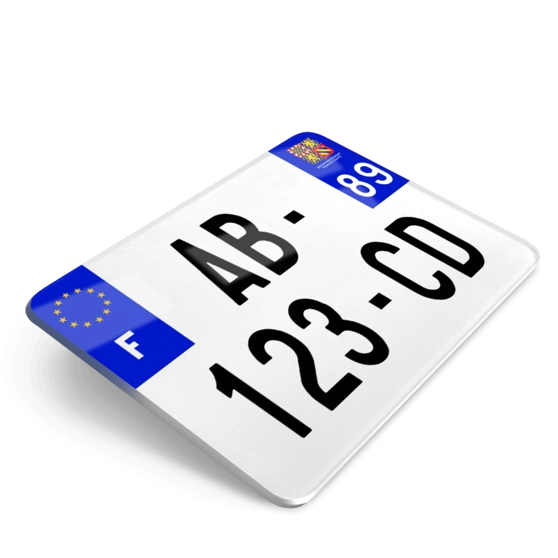 Plaques d'immatriculation MOTO - 170x130 - 89 - Yonne (Non-Homologuée) Plaques d'immatriculation MOTO - 170x130 - 89 - Yonne (Non-Homologuée)