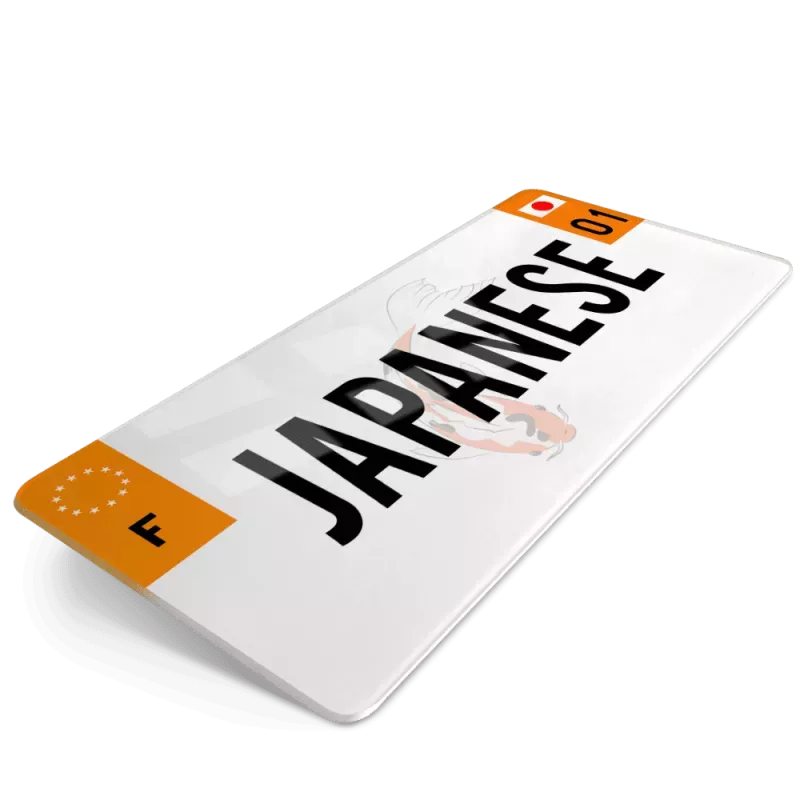 Plaque Immatriculation Personnalisée - 33x16.5 - Taille Japonaise - 1 ligne