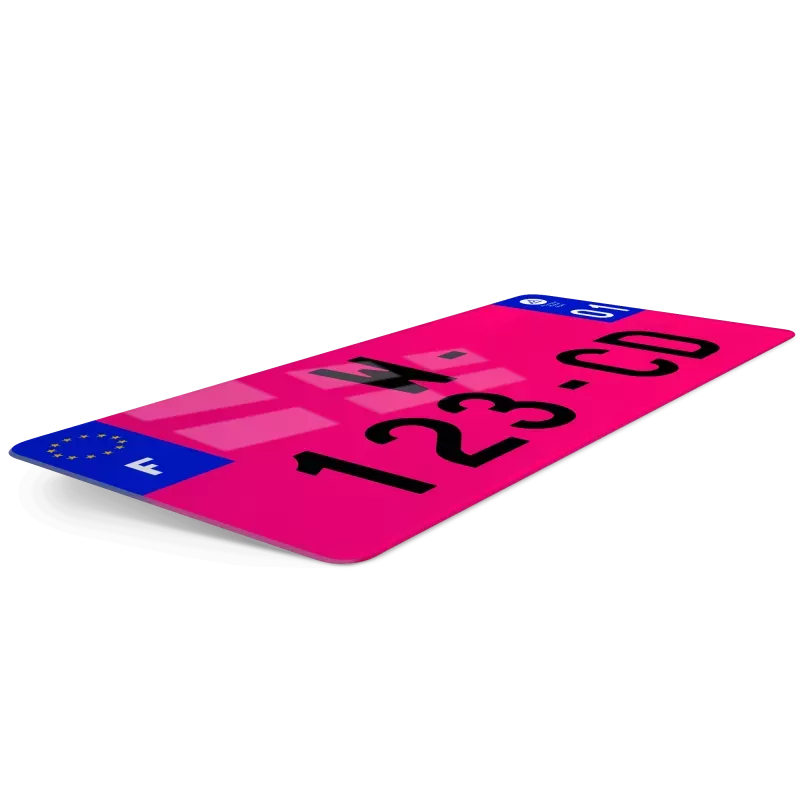 Plaque d’immatriculation W garage rose format USA 30x15 (nouveau modèle 2026)